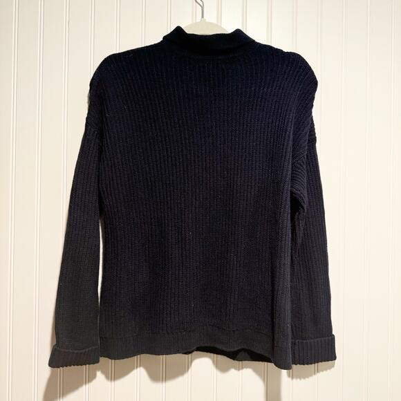 J Jill Navy Blue Cotton Cardigan Sweater Size XS - Picture 5 of 5